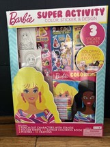 Brand New Barbie Super Activity Kit Color Book Stickers Design Bendon - £9.37 GBP