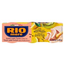 6 Cans of Rio Mare Solid Light Tuna in Olive Oil with Lemon and Pepper 8... - £23.65 GBP