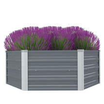 Raised Garden Bed – Galvanized Steel Planter, 50.8&quot;x50.8&quot;x18.1&quot;, Gray – ... - $102.33 CAD+