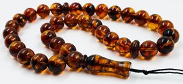 Baltic Amber Tasbih Natural Baltic Amber Muslim Prayer Beads  Tasbih  pr... - £70.17 GBP