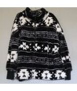 Trajectory XXL Black &amp; White Cloud Print Fleece Pullover Jacket, NWT - $19.99