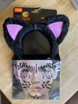 Halloween Adult Cat Headband w/ Face Gems - £7.39 GBP