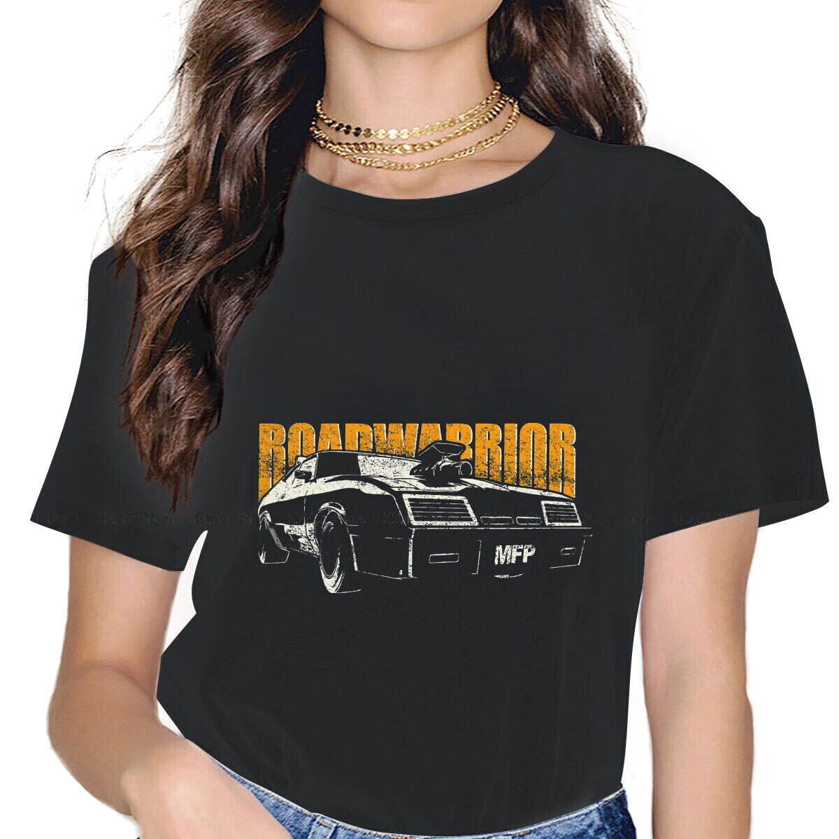 Mad Max Interceptor Ford Falcon Roadwarrior T-Shirt woman - $24.75+