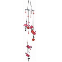 Spoontiques Pink Flamingo Wind Chime Outdoor Windchime 17 Inch - $23.98