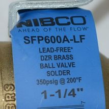 Nibco S FP600A Lf 1 1/4 Inch Solder Lead Free Ball Valve Full Port image 6