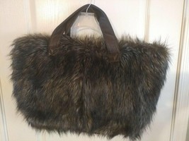 Sherry Cassin Illusion Faux Fur Purse $229 Medium BROWN New - £43.36 GBP