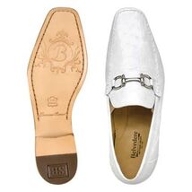 Belvedere Men's Shoes Bartolo Genuine Ostrich Loafer White 1026OB image 3