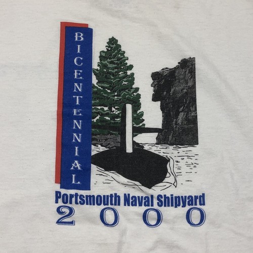 Vintage Portsmouth NH Naval Shipyard 2000 Bicentennial White T Shirt Size XL Item image 10
