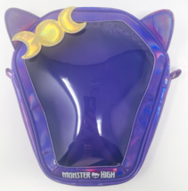 Monster High Purple Holographic Cat Ear Crescent Moon Zipper Bag Case - $12.99
