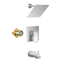 Shower Faucet Set, Brushed Nickel Tub Shower Faucet With 8-Inch Rainfall... - $135.99
