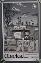 Clerks Poster 26x16 signed by Brian O’Halloran, Jeff Anderson, Marilyn Ghigliott - $156.42