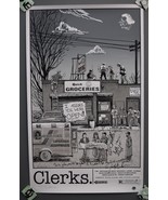 Clerks Poster 26x16 signed by Brian O’Halloran, Jeff Anderson, Marilyn G... - £122.49 GBP