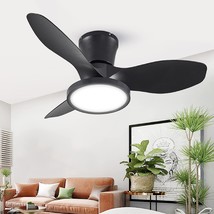 Ocioc 32 Inch Large Air Volume Quiet Ceiling Fan With Led Light And, And Patio. - £83.33 GBP