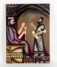 King Solomon By Naim Basson Oil On Canvas Unframed 16&quot; X 12&quot; - £917.81 GBP