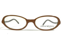Emporio Armani 654 420 Eyeglasses Frames Brown Round Oval Full Rim 49-16... - $69.94