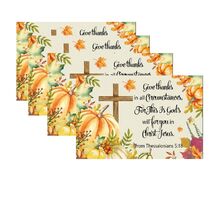 Vintage Thanksgiving Placemats Linen Pumpkin Leaves 12x18in 4PCS - $4.75 Vintage Thanksgiving Placemats Linen Pumpkin Leaves 12x18in 4PCS - $4.75