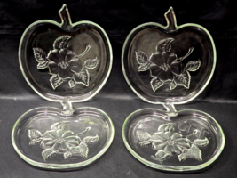 Vintage APPLE By ORCHARD 8&quot; Luncheon Snack Dessert Plates - Set Of 4 - U... - $24.54