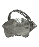 Vintage Rodney Kent Hammered Aluminum Hand Wrought Basket With Handle w/... - $14.96