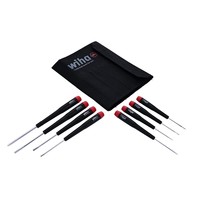 Wiha 26099 Precision Slotted Screwdriver Set in Canvas Pouch, 8 Piece Set - $67.99