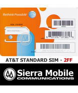 2x AT&amp;T STANDARD MINI SIM 2FF • GSM 4G LTE •  WITH USPS TRACKING • LOT 0F 2 - £6.49 GBP