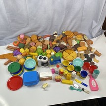 Mixed Huge Lot of 150 Items Food Play Kitchen Pretend w/ Fisher Price 1980s - $177.26