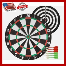 17&#39;&#39; Dart Board, Dartboard Set, Sports, Game, Sisal Bristle w/ 6 Steel-t... - £7.65 GBP