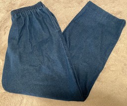 Alfred Dunner Womens Jeans Size 12 Denim Pull On Elastic Waist High Rise - £12.45 GBP
