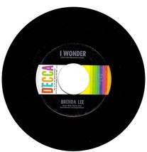 Brenda Lee.  I Wonder/My Whole World Is Falling Down 45rpm - $8.21