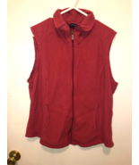 Lands End Womens SZ Medium Thermacheck Sleeveless Full Zip Fleece Vest P... - €10,14 EUR
