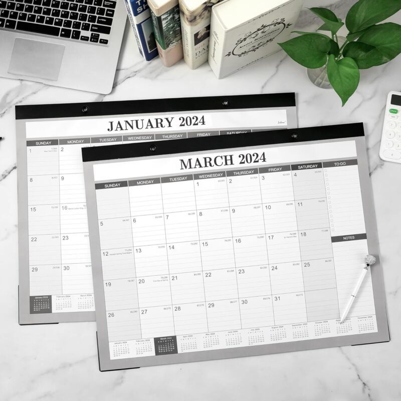 2024 Desk Calendar Large Desk Calendar 2024 22" x 17" Jan. 2024 Dec