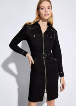 STAR by Julien Macdonald Black Denim Stud Dress  UK 18  PLUS Size   (FM39-6) - £56.92 GBP