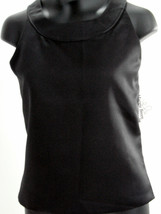 Maggie Breen Too Top Girls 7 Black Satin Band Collar Sleeveless Party Formal USA - £14.93 GBP