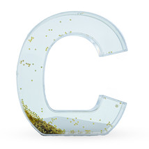 Letter C Glitter-Filled Acrylic Snow Globe - £18.15 GBP