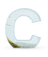Letter C Glitter-Filled Acrylic Snow Globe - £19.12 GBP