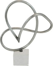 Deco 79 Sculpture Contemporary Matte Silver Metal Loop &amp; Gray Abstract 18x14x8&quot; - £38.77 GBP