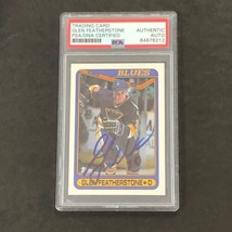 1990 Topps #387 Glen Featherstone Signed Card PSA slabbed Blues - £35.96 GBP