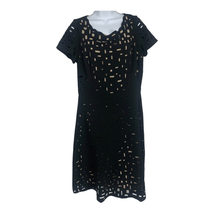 NUE by Shani Women&#39;s Short Sleeved Black Laser Cut out Dress Size 10 - £56.04 GBP