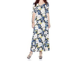 Dinner evening party cocktail Office Women&#39;s stretch Floral maxi dress p... - $79.99
