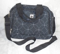 Overnight Bag Black White Canvas Nylon Carry On for Airline Travel - $16.19 CAD