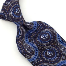 Robert Talbott Tie Carmel Floral Brocade Brown Blue Necktie Luxury Heavy... - £101.23 GBP