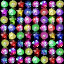 Pcs Glow Up Party Favors Led Light Up Rings Flashing Bumpy Jelly Rings Colorful  - £58.46 GBP