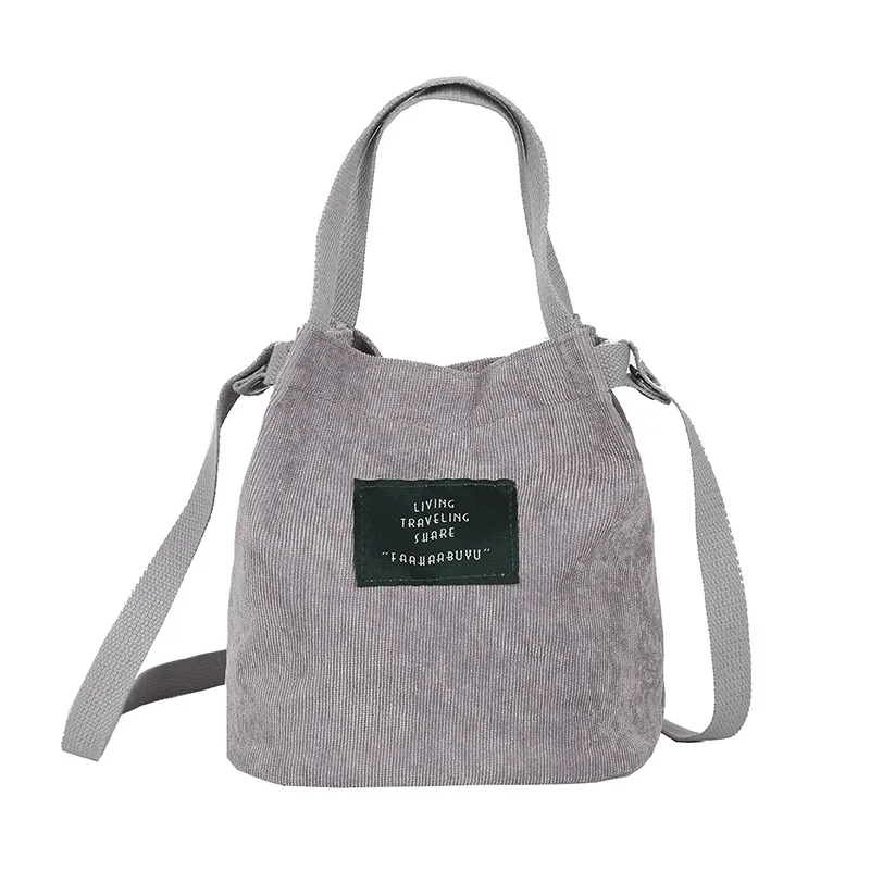 Women&#39;s Canvas Casual Tote Bag Grey C - £7.18 GBP