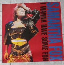 SAMANTHA FOX ORIGINAL PROMO 1988 &quot;I WANNA HAVE SOME FUN&quot; 24 X 24 INCHES ... - £6.75 GBP