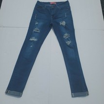 Wax Jeans Butt I Love You Denim Skinny Stretch Cuffed Jeans Juniors Size 5 - £11.87 GBP