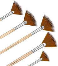 Prasacco 5 Pieces Fan Brush for Painting, Oil Acrylic Paint Brushes Arti... - $13.44