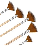 Prasacco 5 Pieces Fan Brush for Painting, Oil Acrylic Paint Brushes Arti... - £10.55 GBP