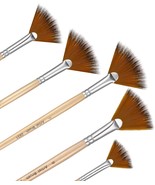 Prasacco 5 Pieces Fan Brush for Painting, Oil Acrylic Paint Brushes Arti... - $13.44