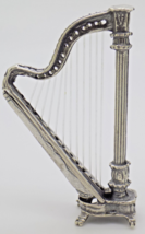 Vintage Italien Fait à la Main Véritable Argent Grand Harpe Instrument Figurine - £50.05 GBP