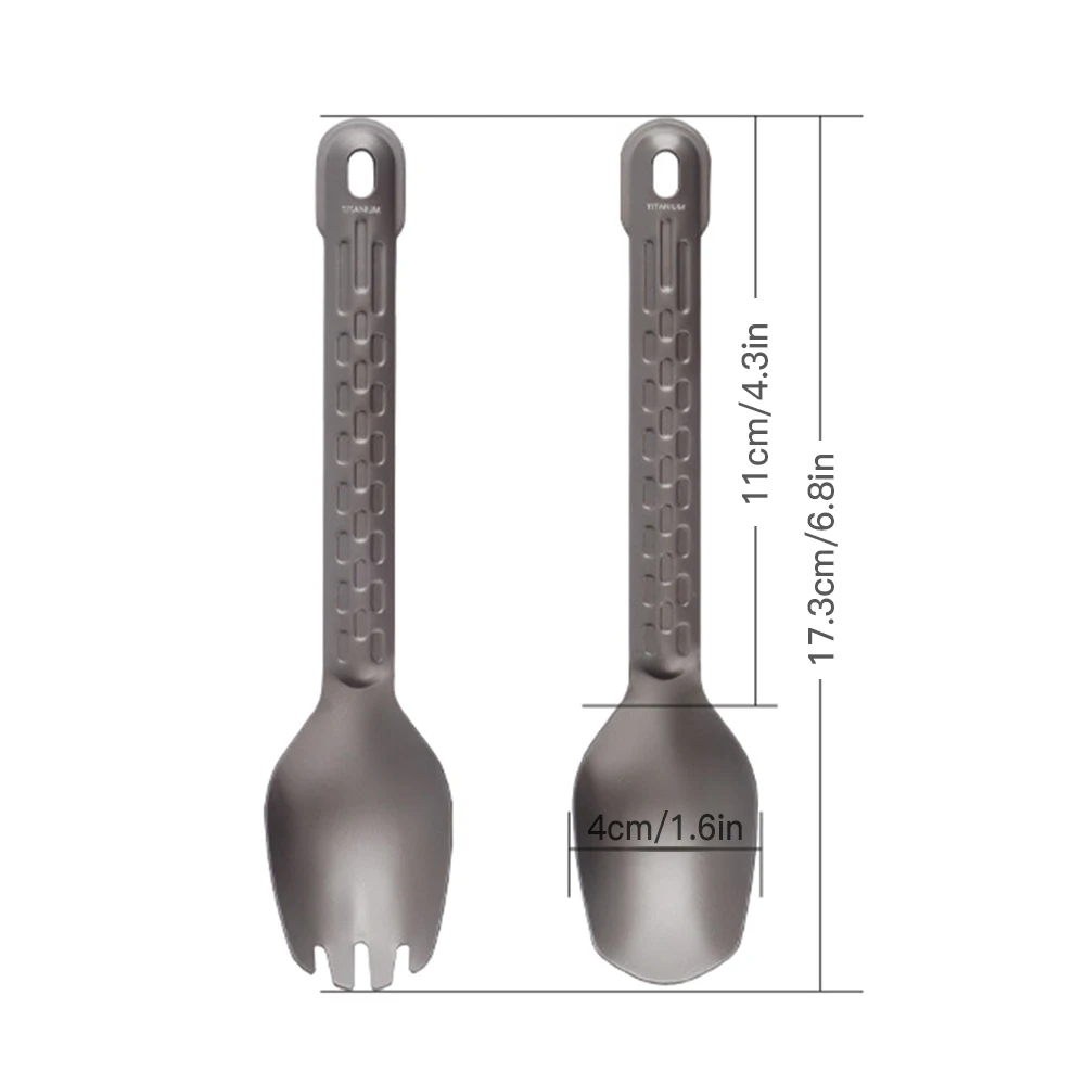 Sporting Titanium Spork Spoon Camping Dinner Spork Cutlery Flatware Outdoor Spor - £23.62 GBP