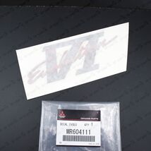 NEW GENUINE MITSUBISHI LANCER EVO 6 CP9A EVOLUTION VI DECAL STICKER MR60... - $48.59